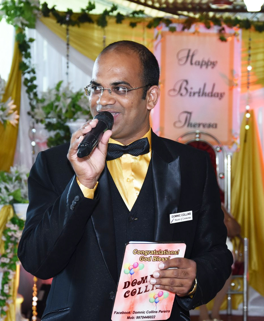 MC Domnic Collins - Anchor for Weddings, NRI Weddings, Parties & all other Occasions