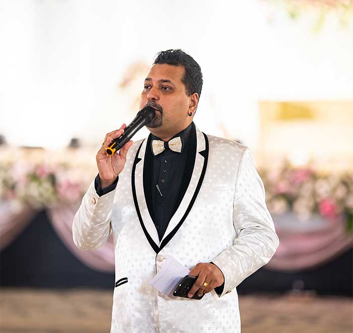 Emcee Stanley Fernandes for Weddings & Other Events