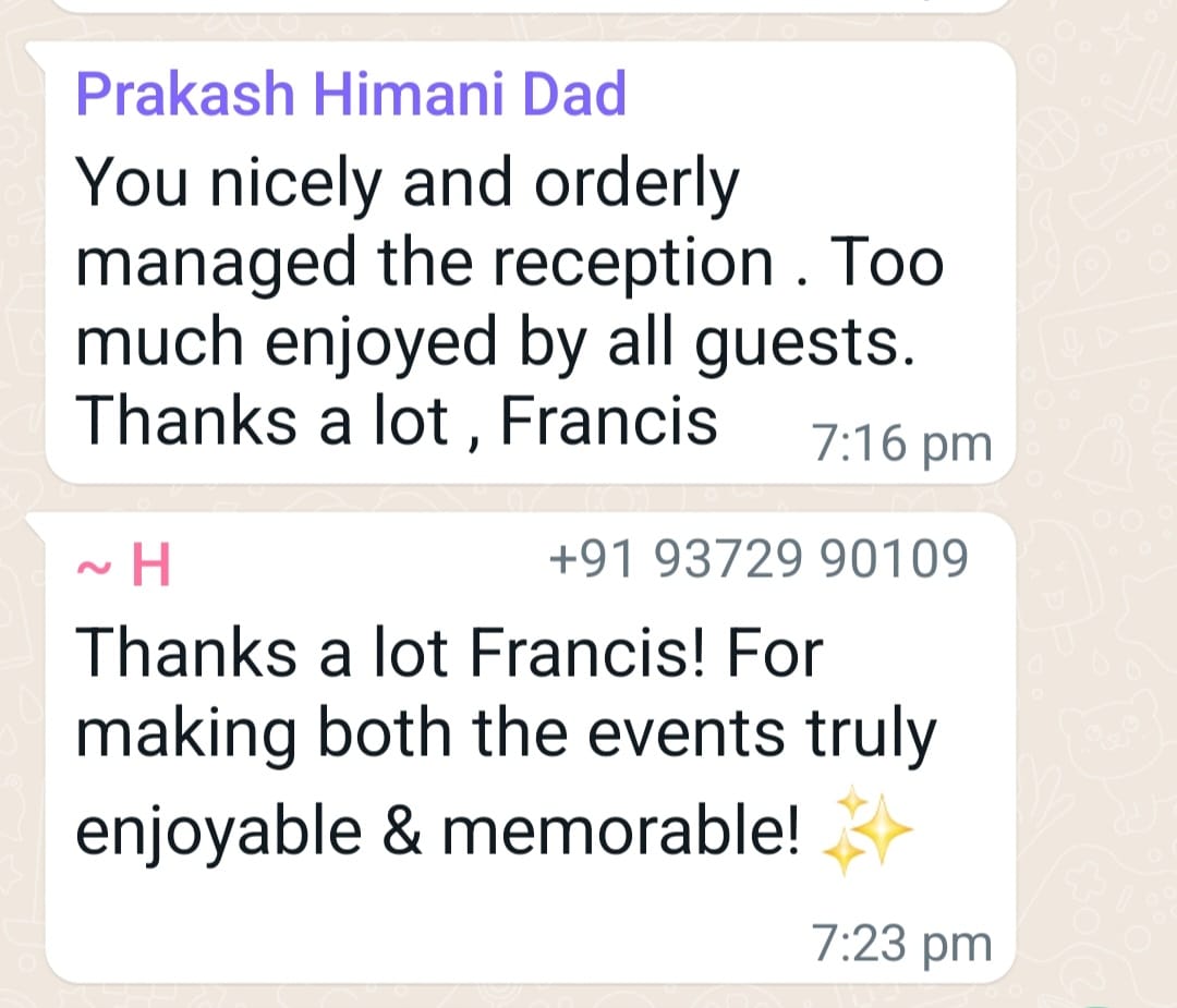 MC Francis Fernandes MC in Goa