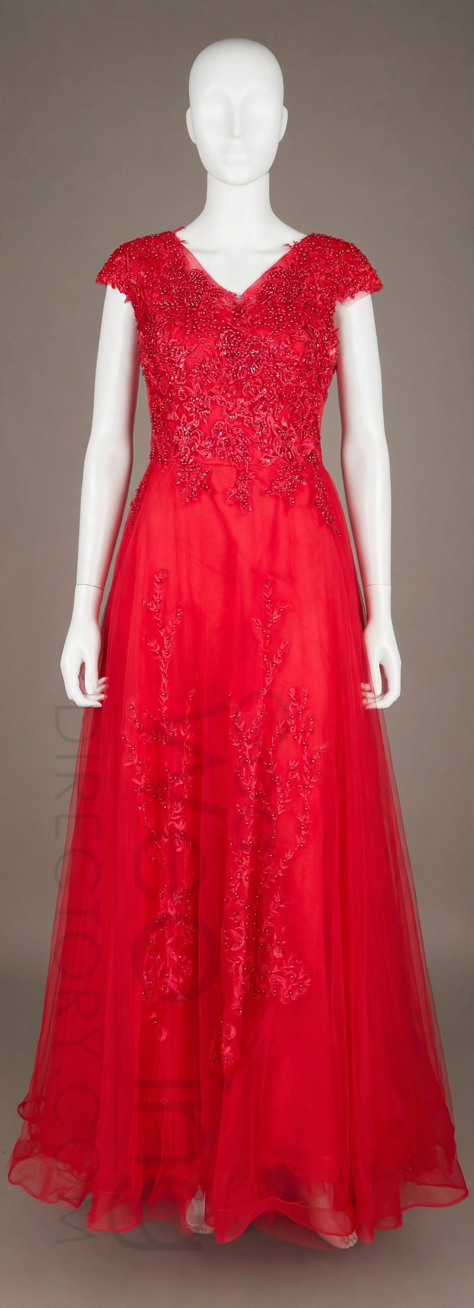 Red ball wedding gown on rent